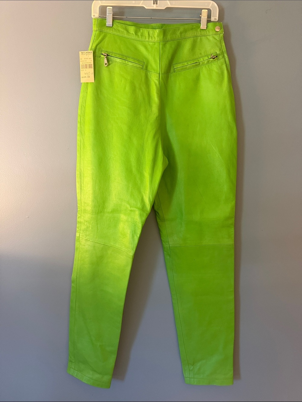 Vibrant Lime Green Wilson Leather Pants NWT Size 10 Y2K